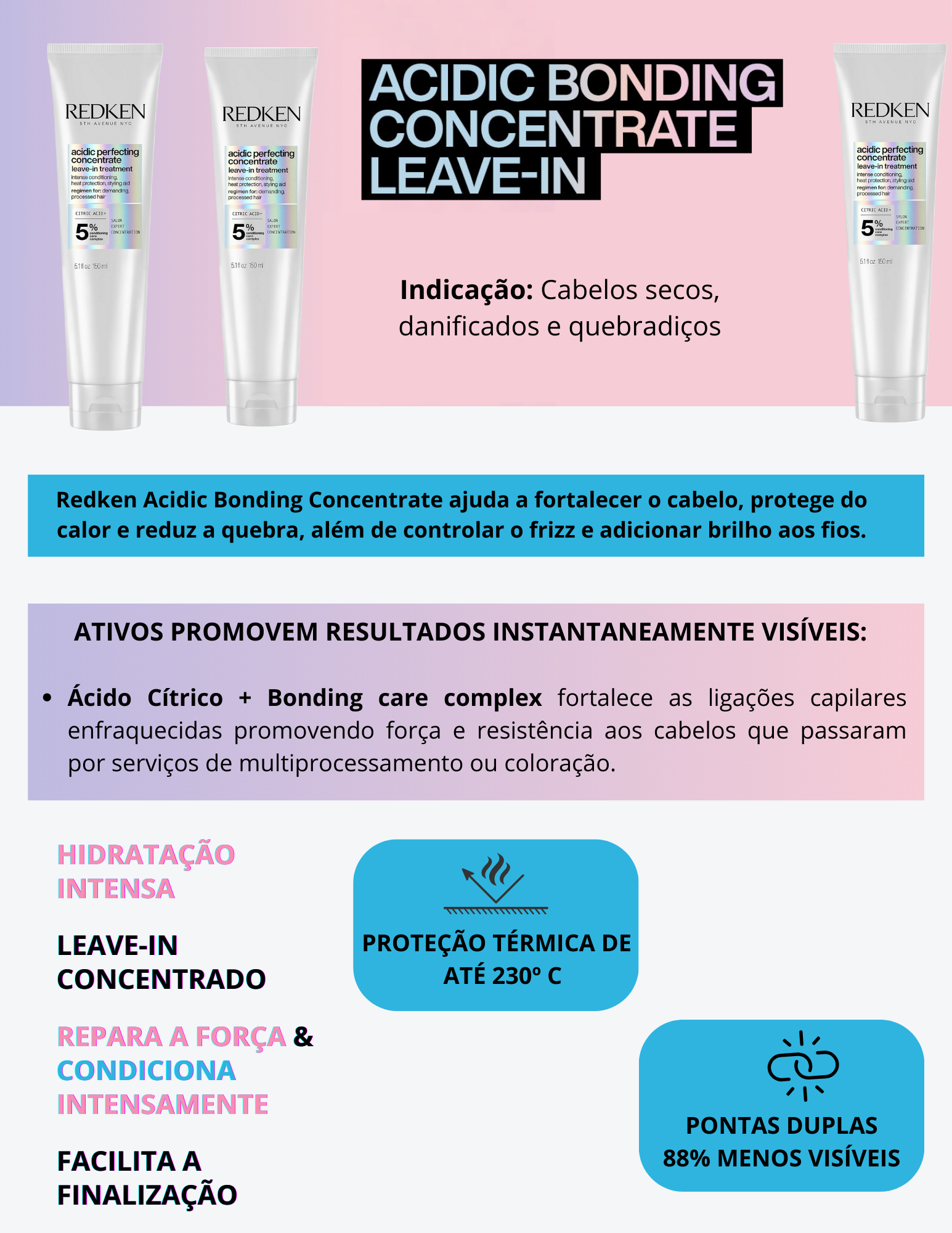 Produto - Leave in ACIDIC BONDING CONCENTRATE REDKEN 150ml