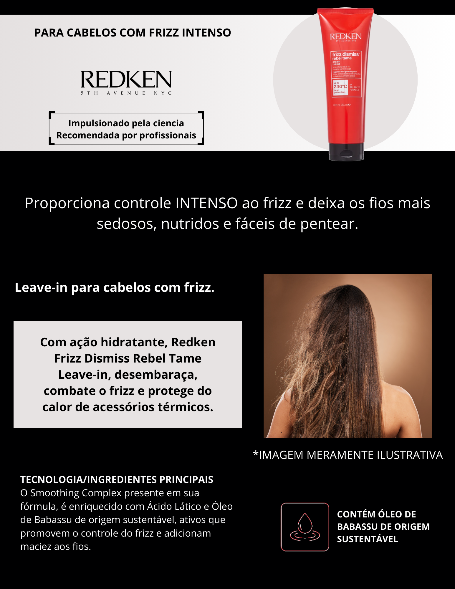 Produto - Leave in FRIZZ DISMISS REBEL TAME REDKEN 250ml