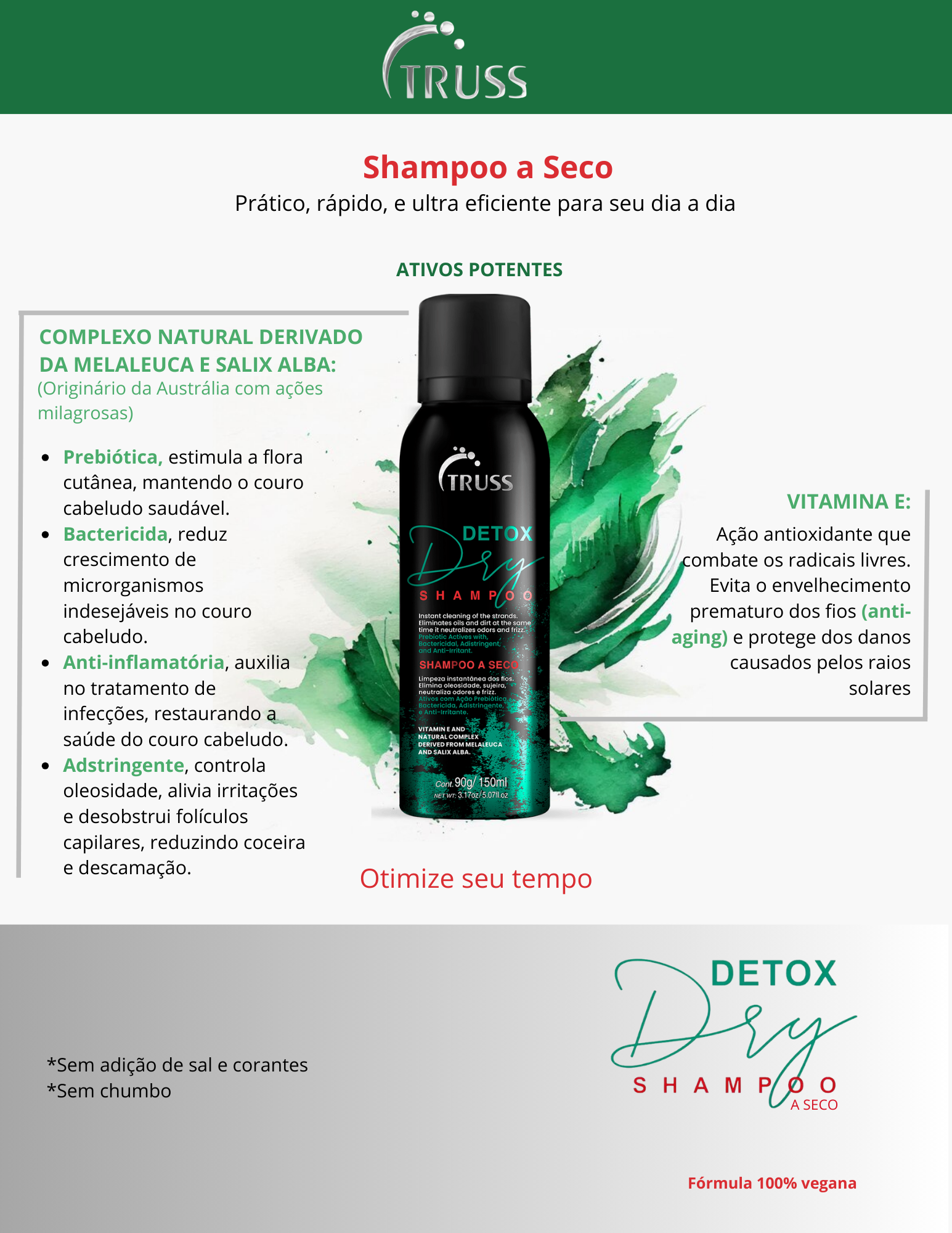 Produto - Shampoo a Seco DRY DETOX TRUSS PROFESSIONAL 150ml